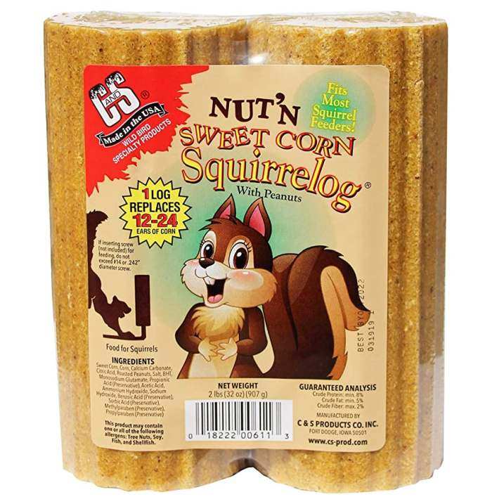 Nut-N-Sweet Corn Squirrel Log 16 oz. 6/Pack